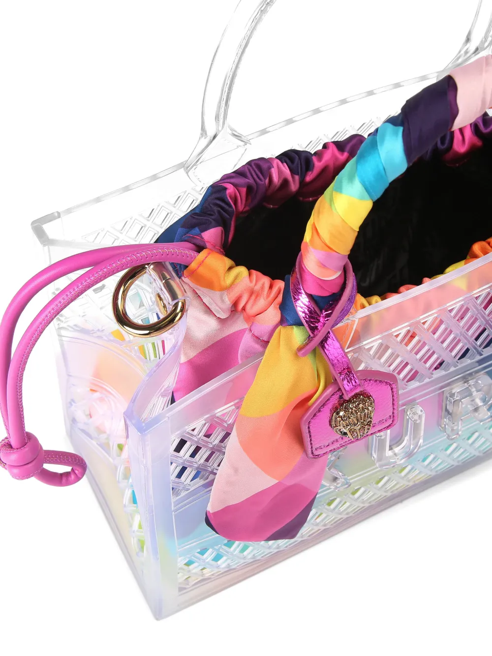 Kurt Geiger London Jelly kleine shopper met verfraaid handvat Wit