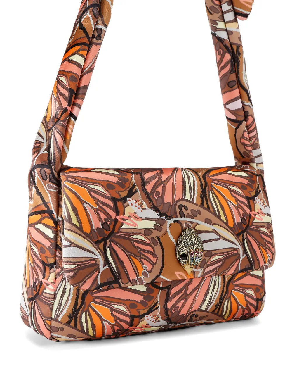 Kurt Geiger London Kensington Knot schoudertas met vlinderprint Bruin