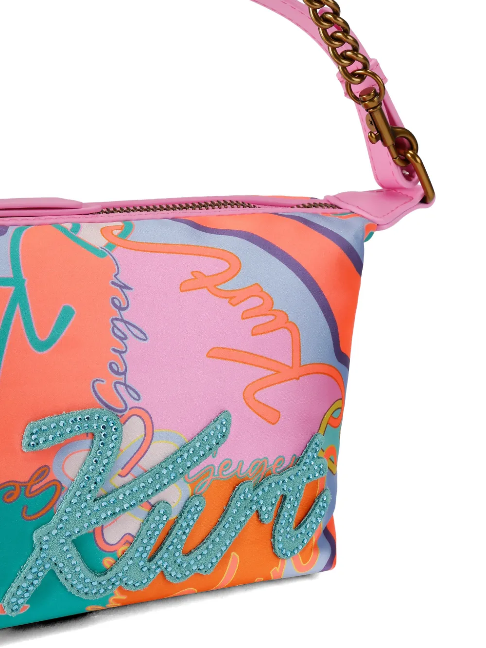 Kurt Geiger London Mini-tas met logo-reliëf Roze