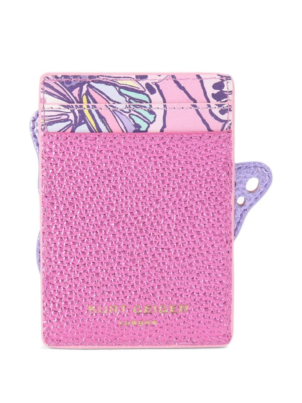  Kurt Geiger London Butterfly-motif Printed Card Holder - Pink 