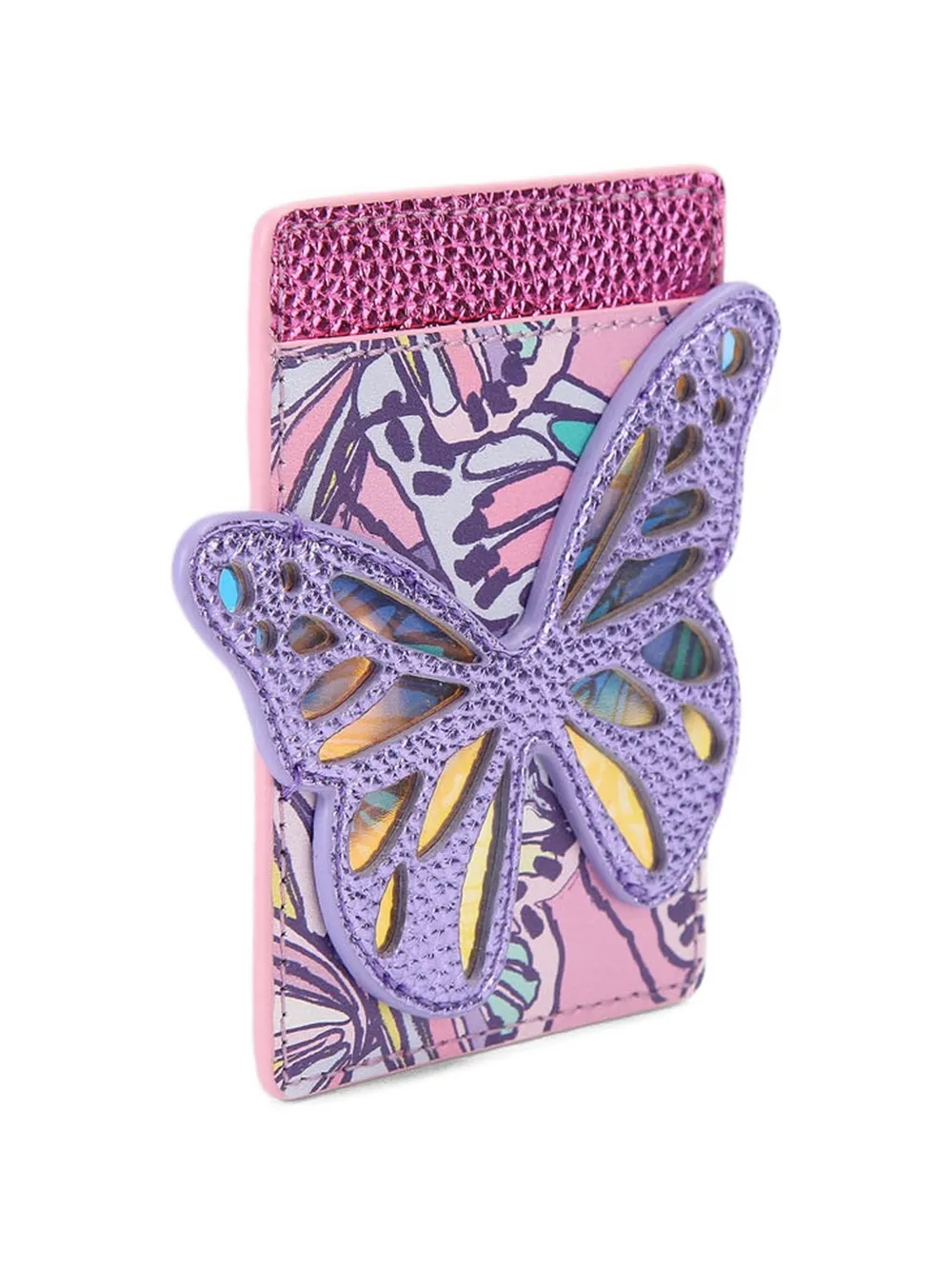  Kurt Geiger London Butterfly-motif Printed Card Holder - Pink 