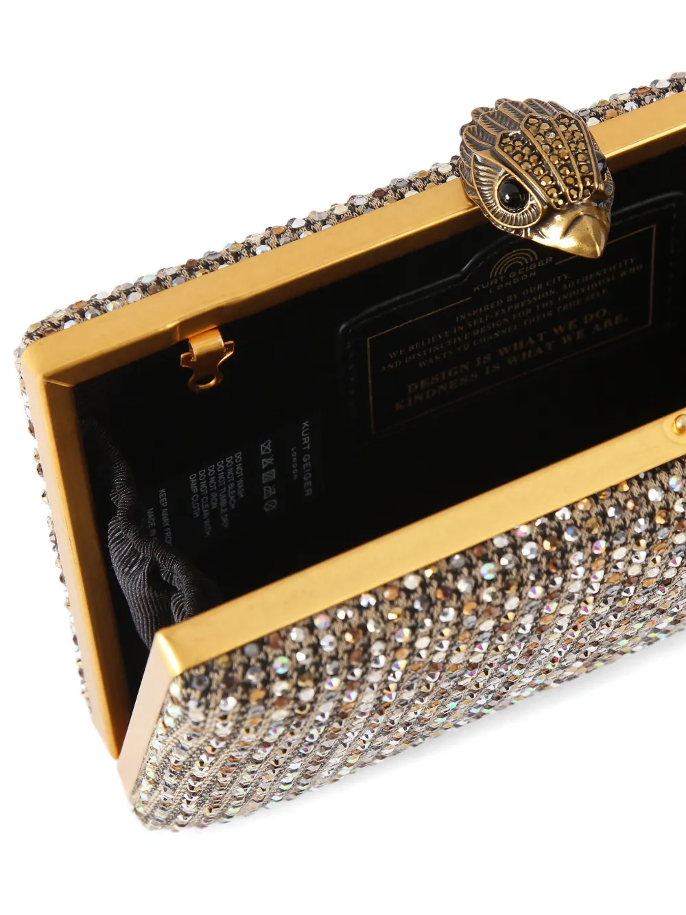 Kurt Geiger London Kensington clutch met kristallen Goud