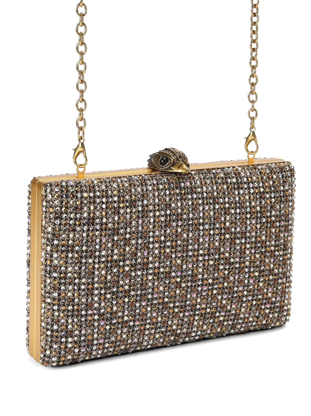  Kurt Geiger London Crystal Kensington Clutch Bag - Gold 