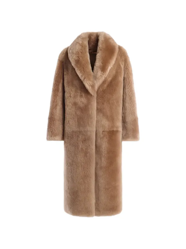 Nour Hammour Anaïs Fur Coat in Neutrals