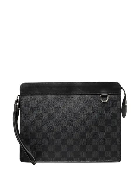Louis Vuitton Pre-Owned 2021-2025 Damier Graphite Standing Pouch clutch bag