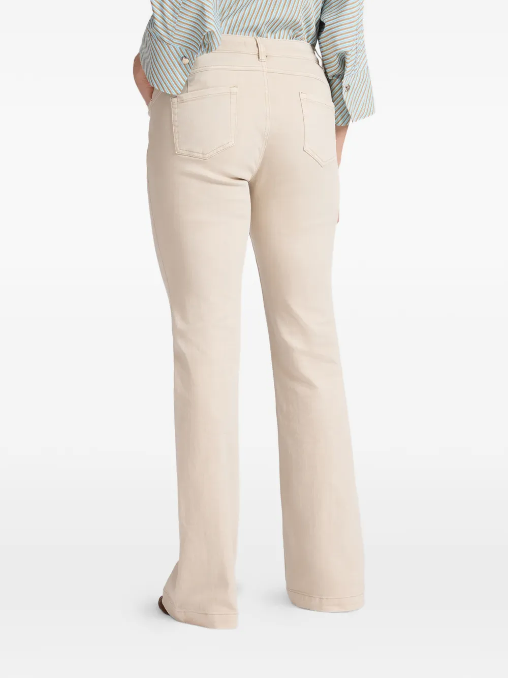  Elena Miro` Flared Trousers - Neutrals 