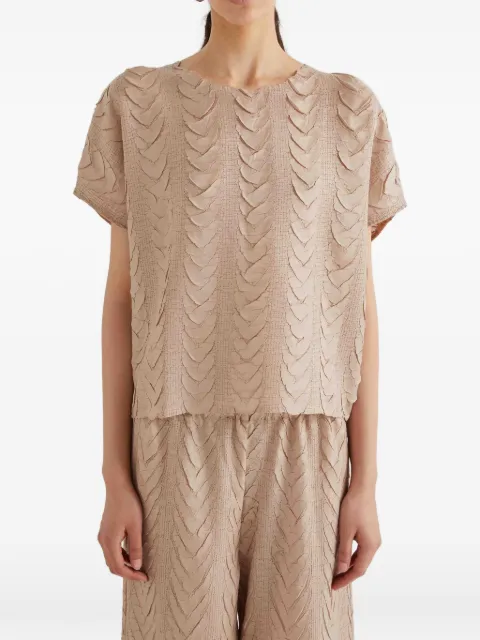 MeimeiJ round neck pleated blouse 