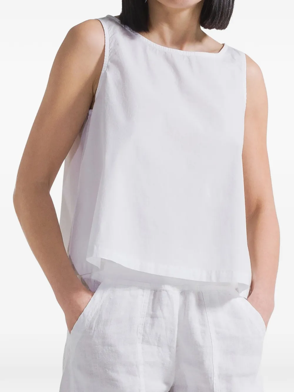 Poplin Sleeveless Top