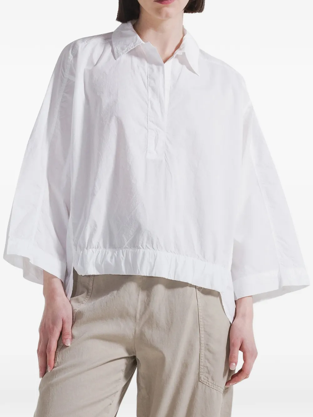 Deha Poplin Cotton Blouse - White 