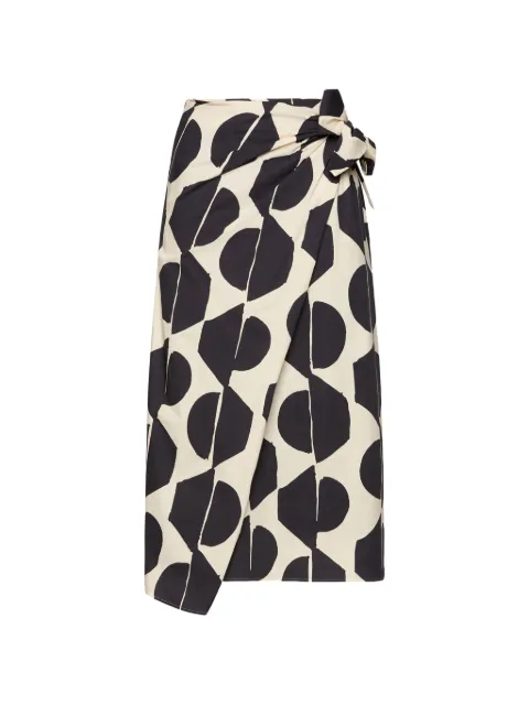 ELENA MIRO` patterned midi skirt