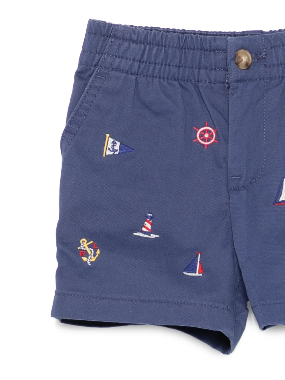 POLO RALPH LAUREN KIDS Gestreepte shorts en top Blauw