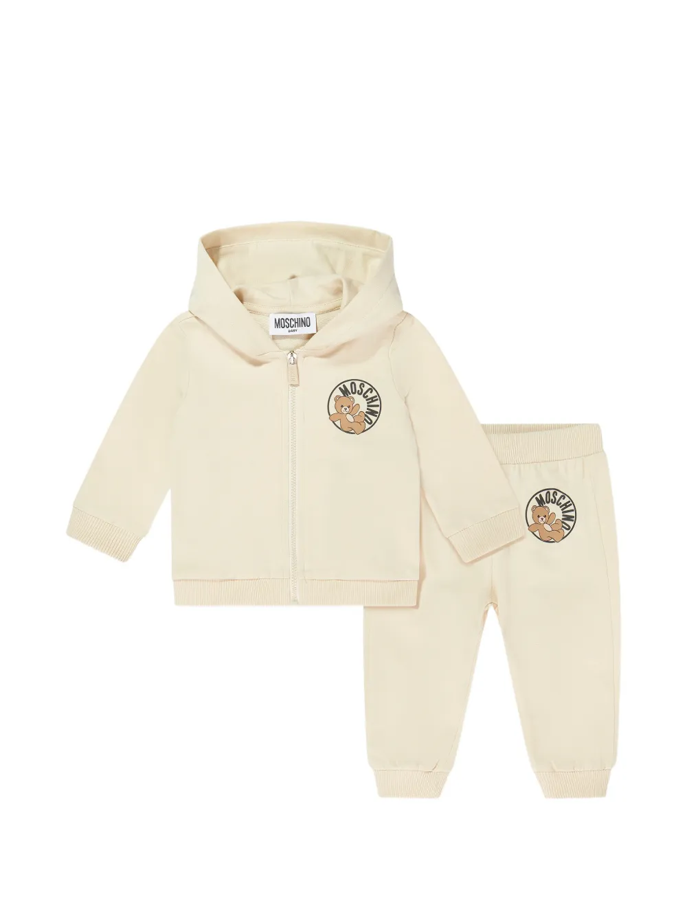 Moschino Kids teddy-logo tracksuit - Toni neutri