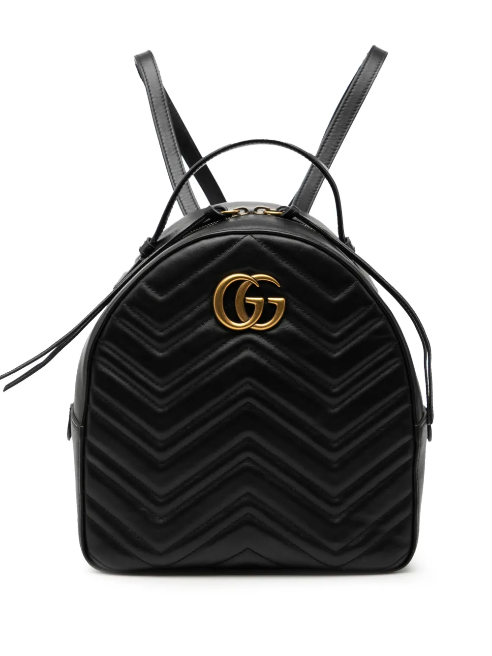 Gucci Pre-Owned 2016-2026 Small GG Marmont Matelasse Leather backpack - Nero