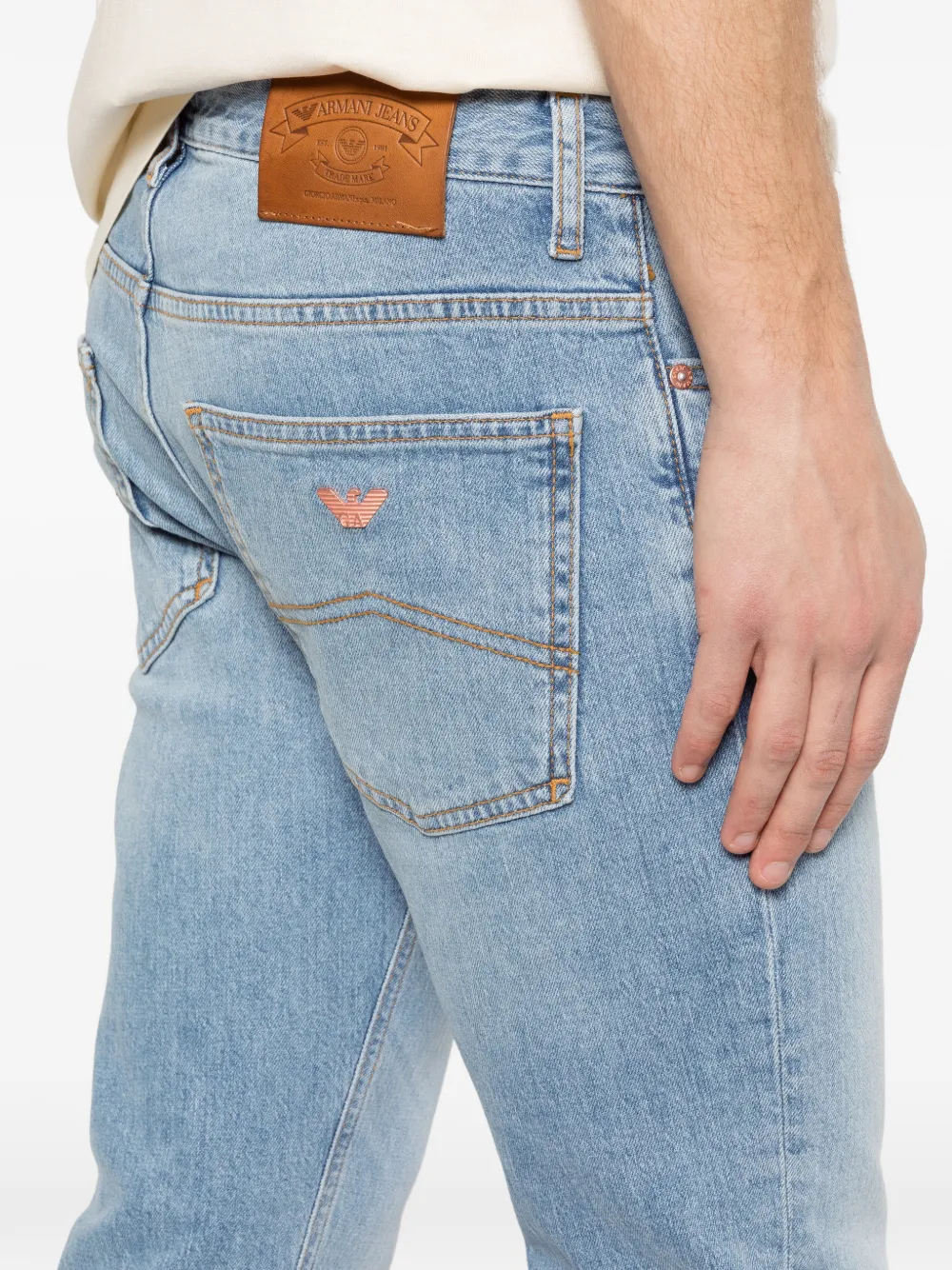 Emporio Armani Jeans met vijf zakken Blauw