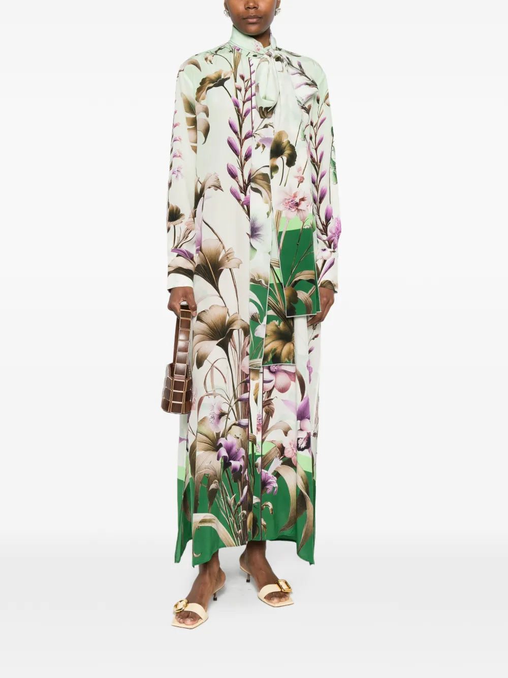  F.r.s For Restless Sleepers Vestido Largo Arione - Verde 