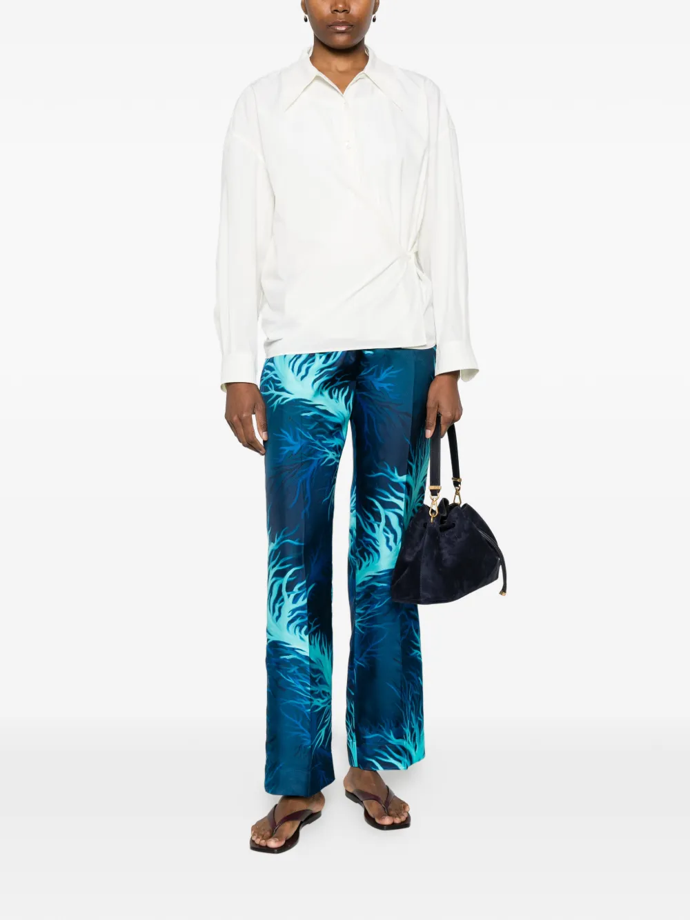  F.r.s For Restless Sleepers Printed Trousers - Blue 