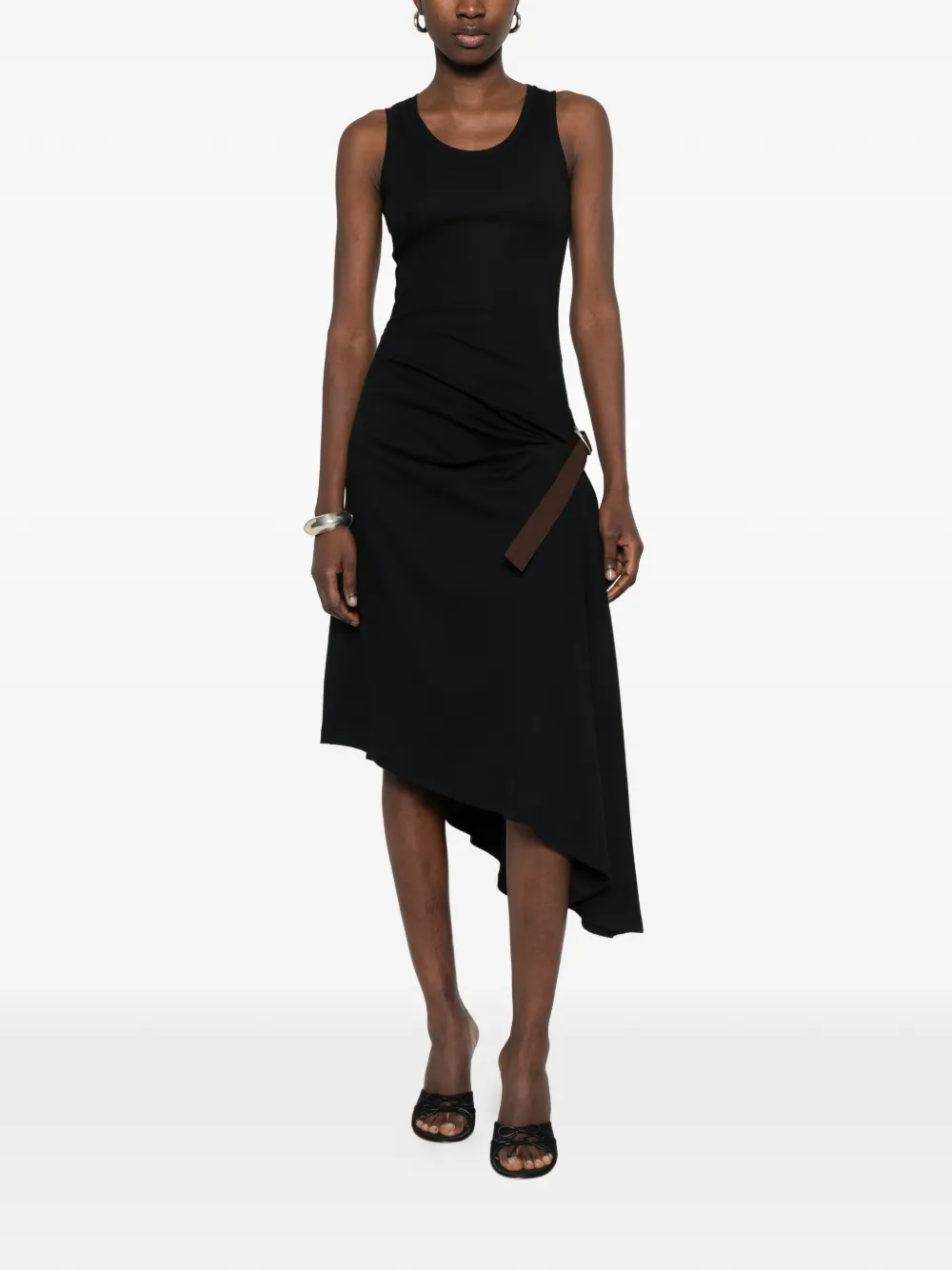  Loewe Tank Sleeveless Midi Dress - Black 