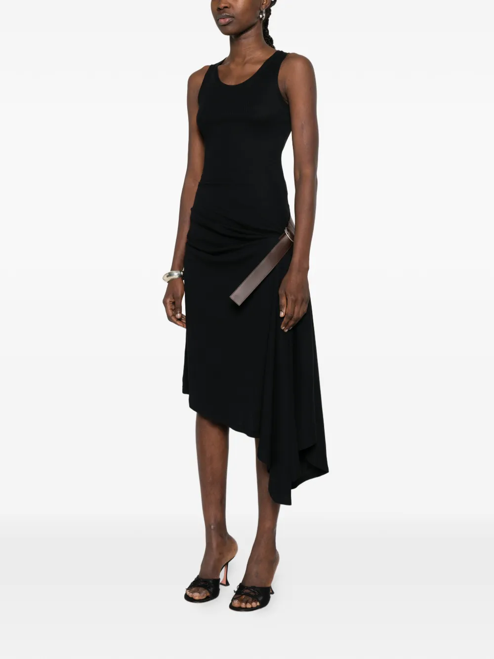  Loewe Tank Sleeveless Midi Dress - Black 