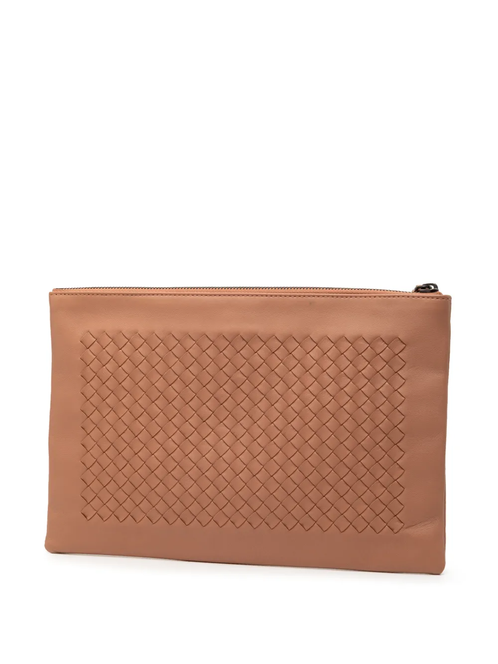 2012-2025 Nappa Intrecciato Zip Wristlet Pouch Clutch Bag