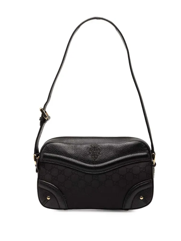 Gucci Pre-owned 2000-2015 GG Nylon Crest Shoulder Bag in Black