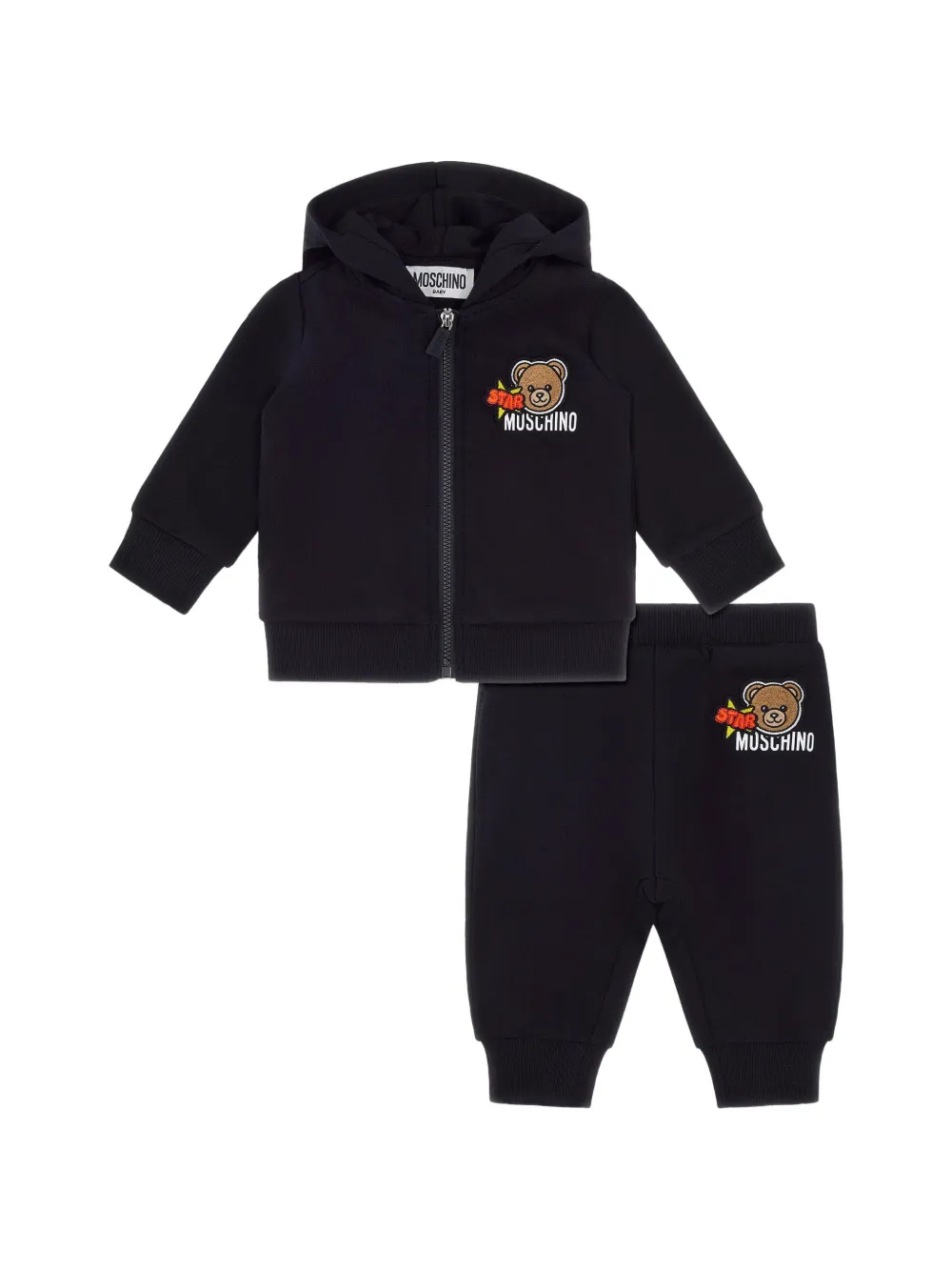 Moschino Kids teddy appliqué tracksuit - Blu