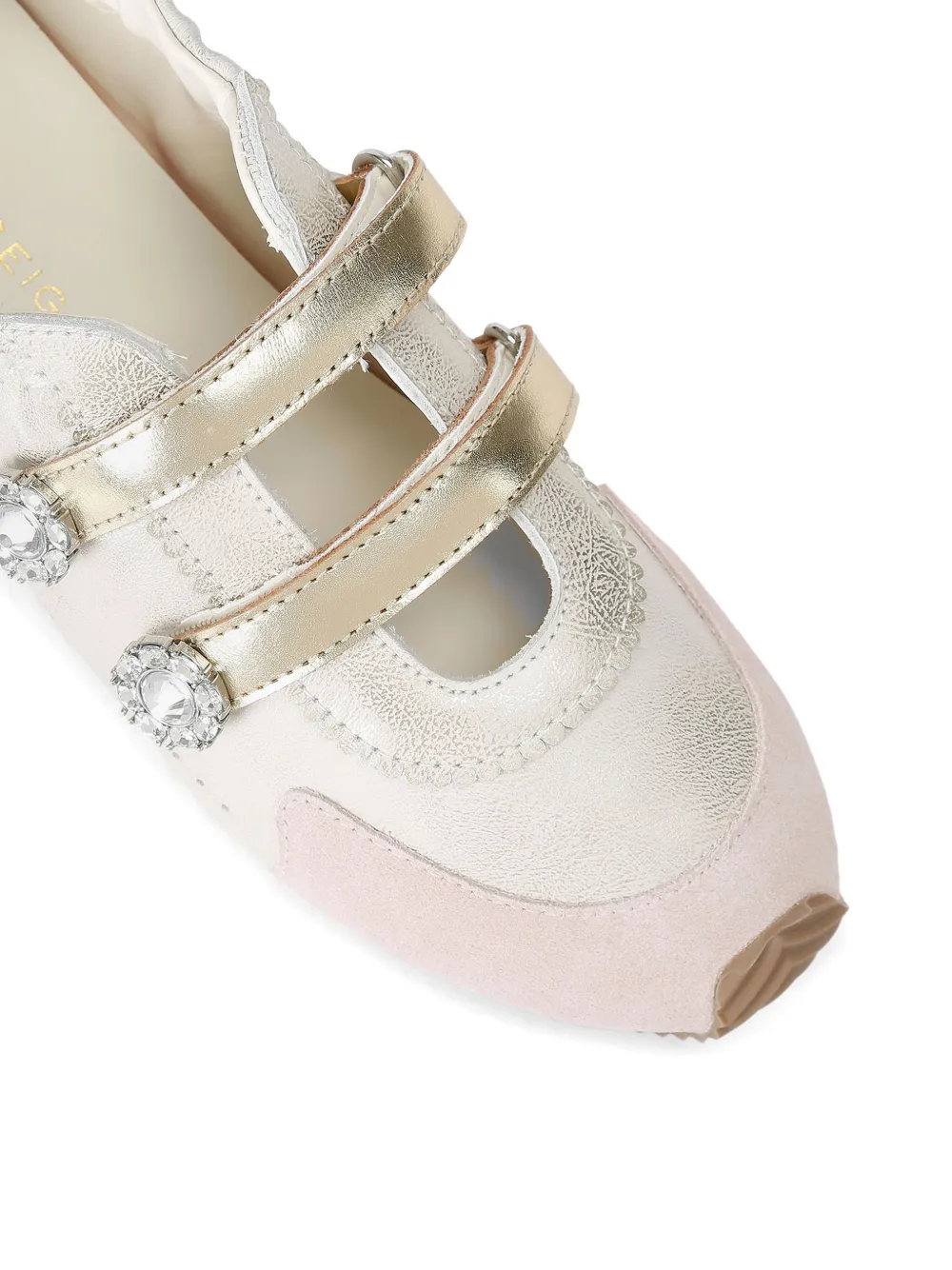 Kurt Geiger London Islington sneakers verfraaid met kristallen Beige