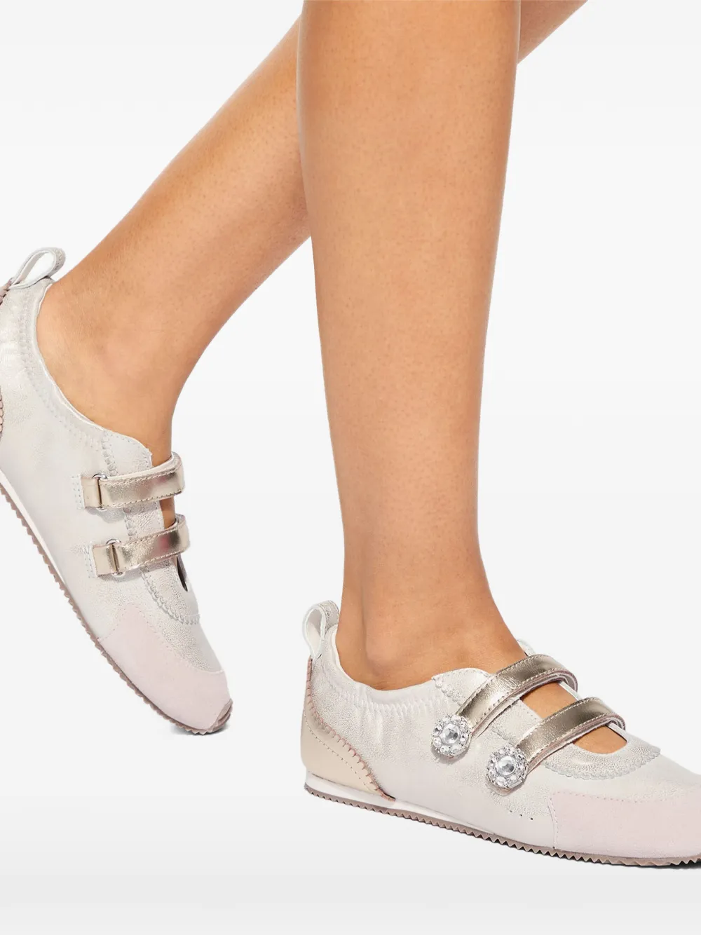 Kurt Geiger London Islington sneakers verfraaid met kristallen Beige