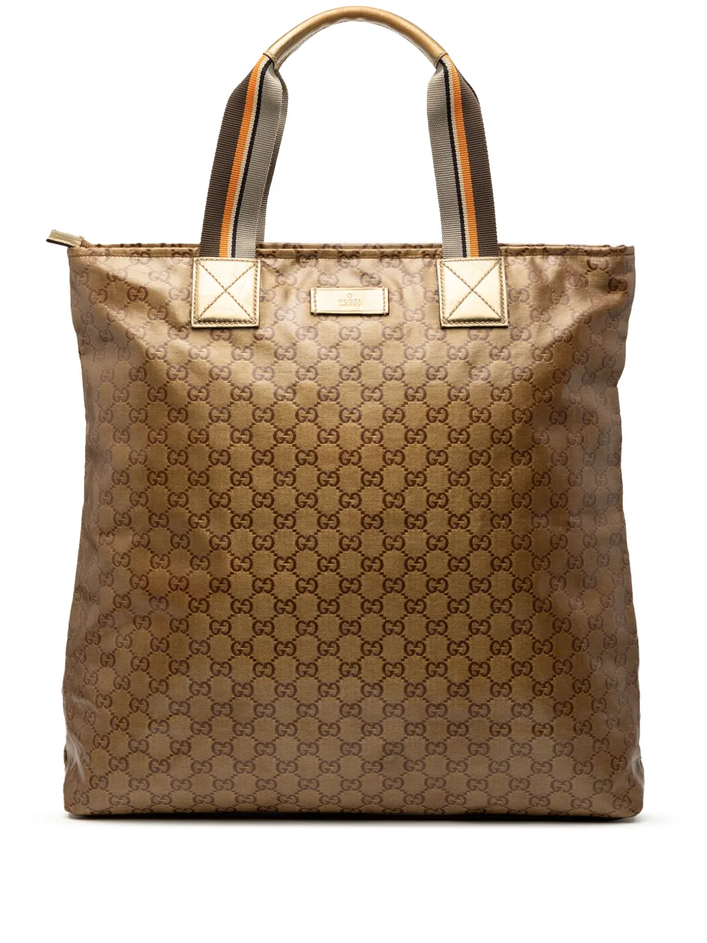 Gucci Pre-Owned 2000-2015 GG Crystal Vertical Web tote bag - Oro