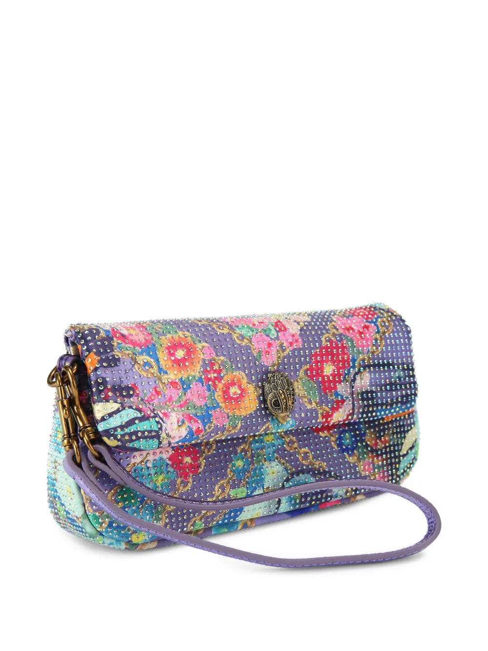  Kurt Geiger London Pickle Floral-pattern Shoulder Bag - Purple 