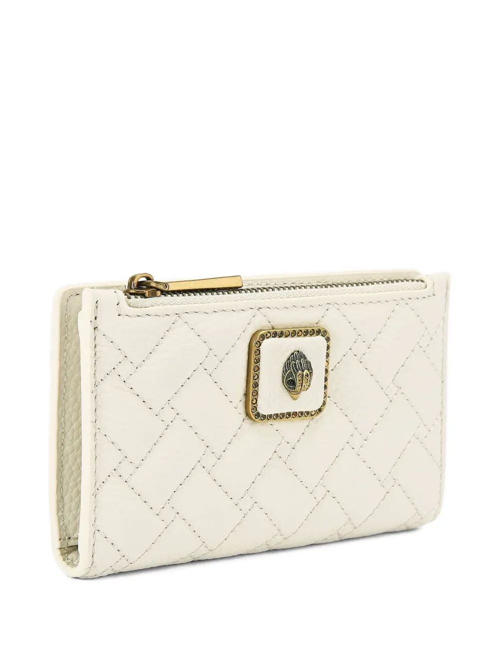  Kurt Geiger London Pimlico Quilted Eagle-head-embellished Bifold Wallet - Neutrals 