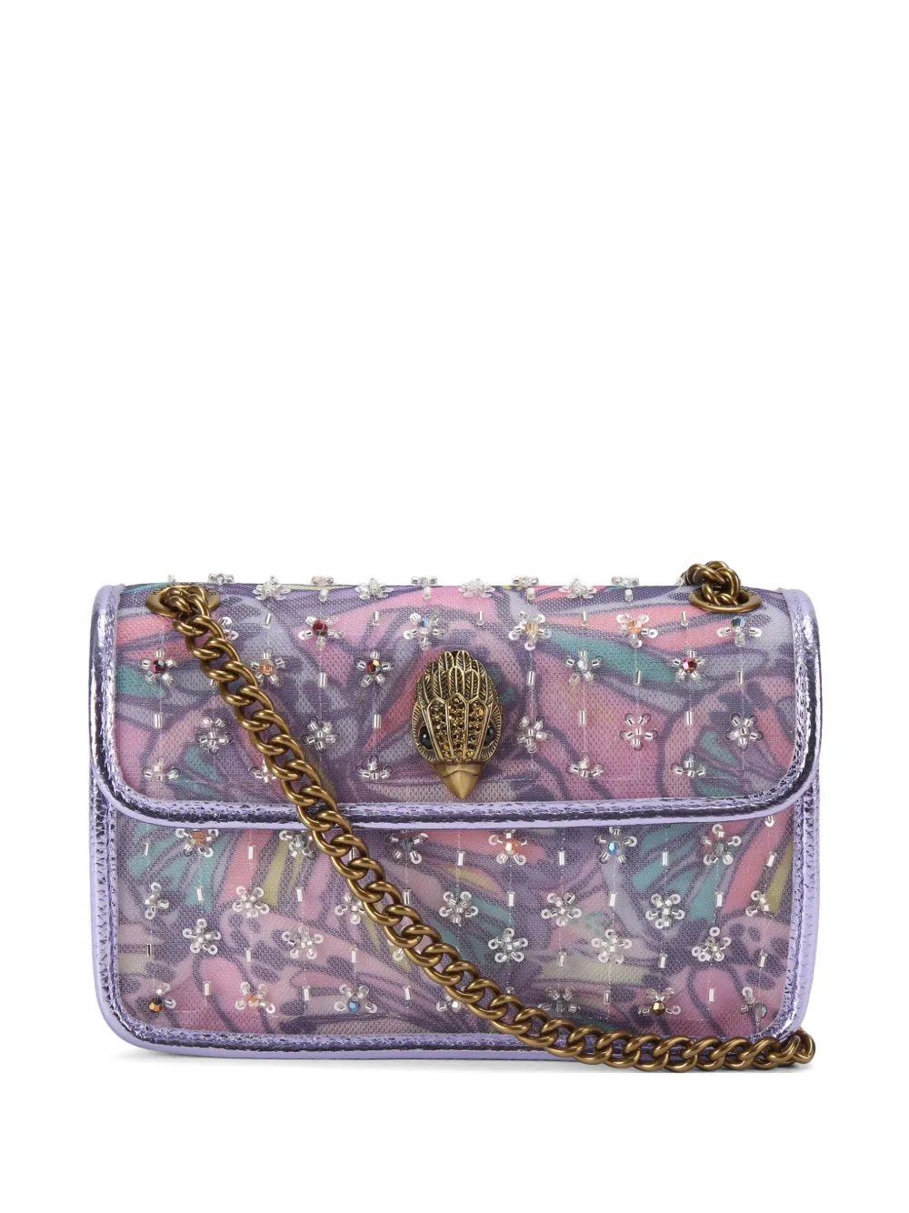 Kurt Geiger London Borsa a spalla Kensington mini con decorazione - Viola