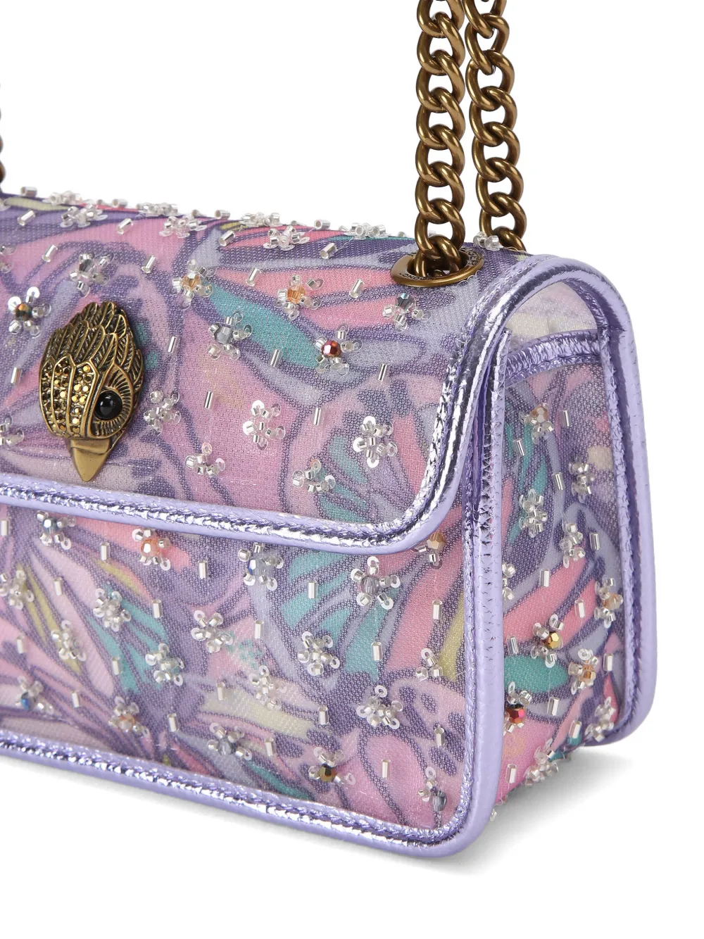 Mini Kensington Butterfly-Print Crystal-Embellishment Shoulder Bag