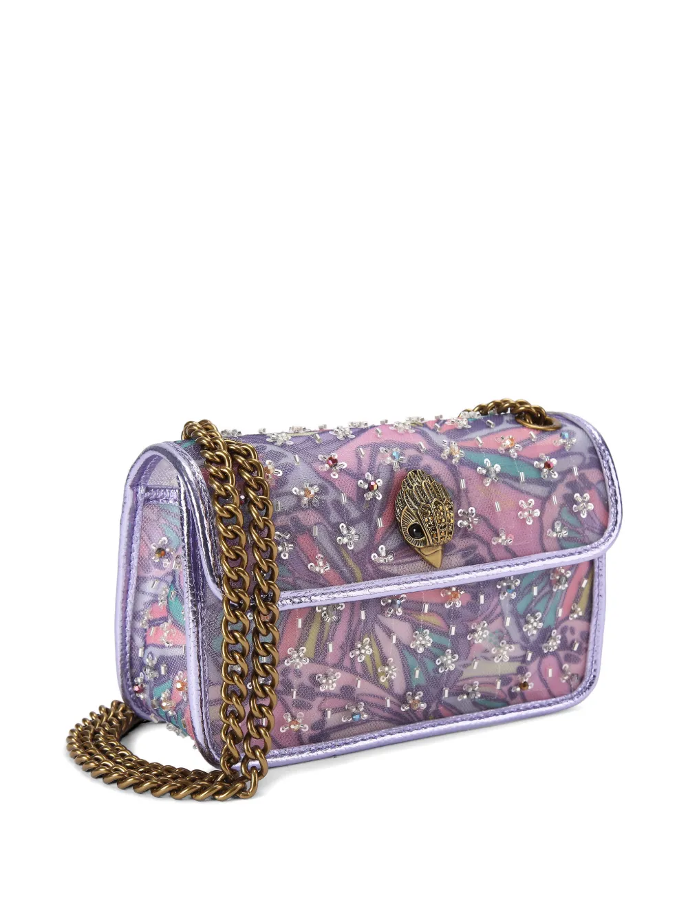 Mini Kensington Butterfly-Print Crystal-Embellishment Shoulder Bag