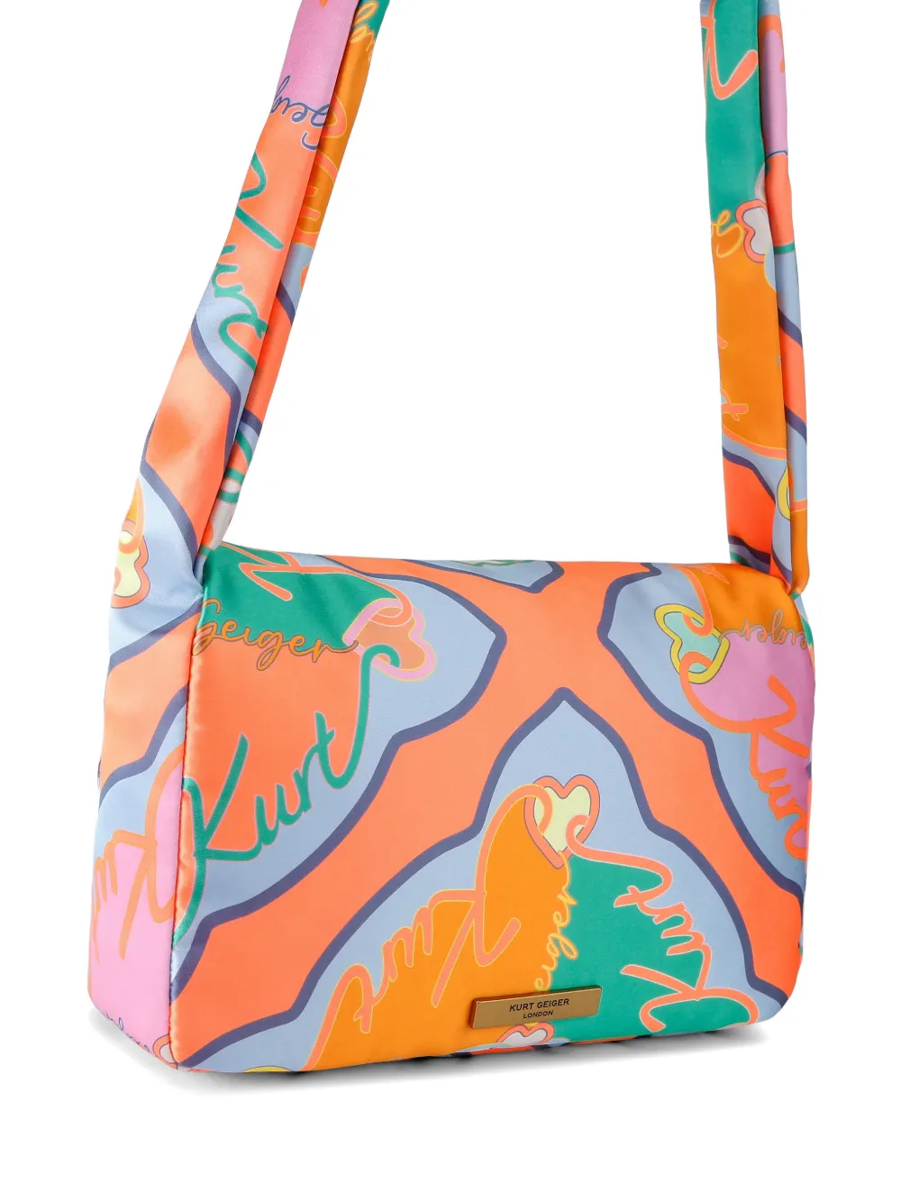  Kurt Geiger London Kensington Knot Eagle-head-embellished Shoulder Bag - Orange 