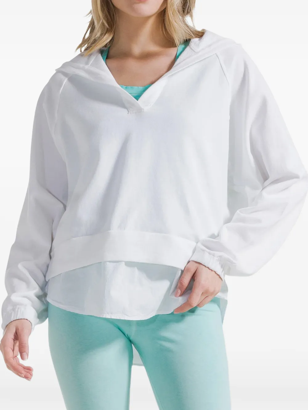  Deha Sudadera De Algodón Con Capucha - Blanco 