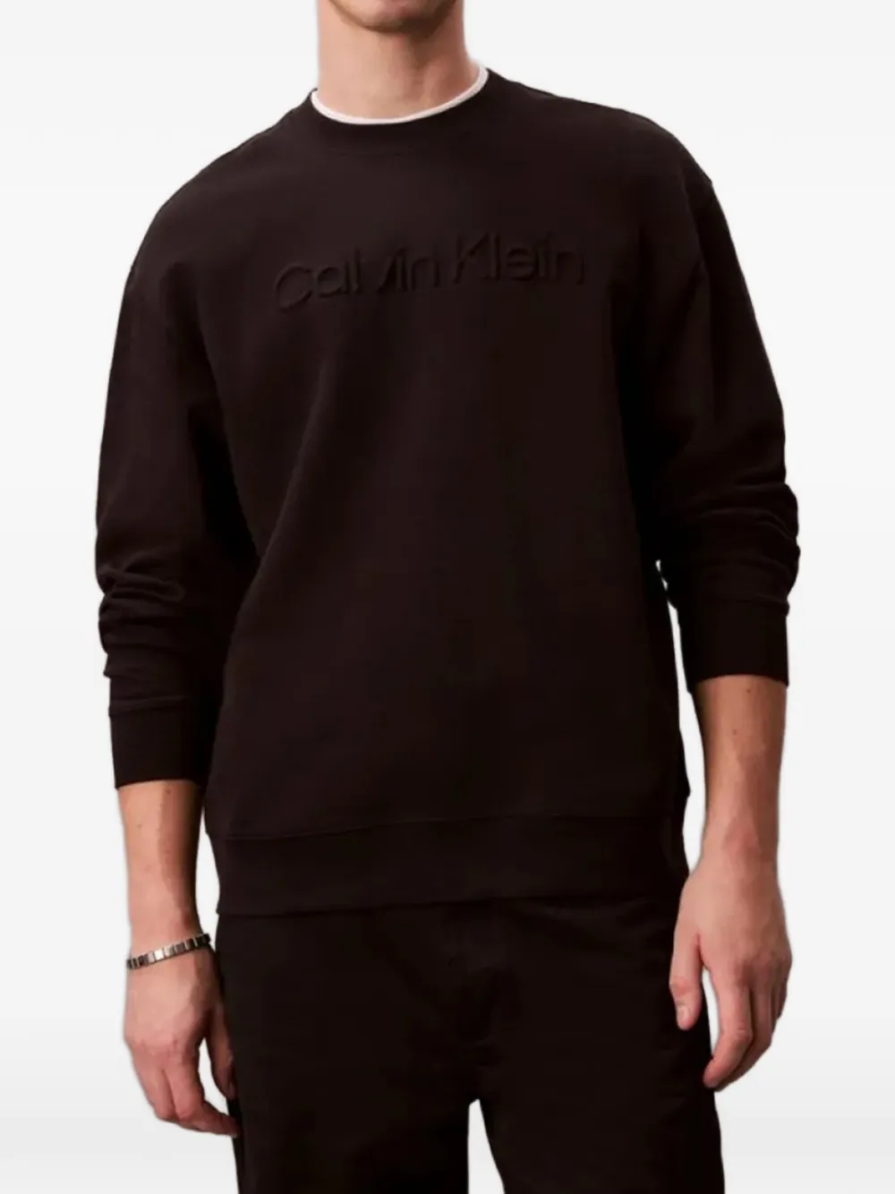 Calvin Klein logo crewneck sweatshirt - Braun