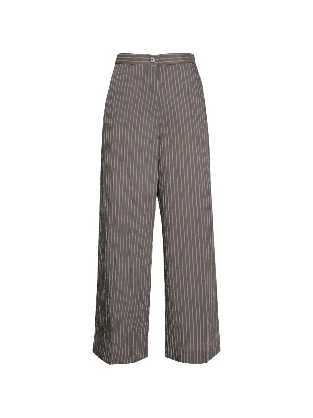 ELENA MIRO` pinstripe crinkled-texture trousers - Grigio
