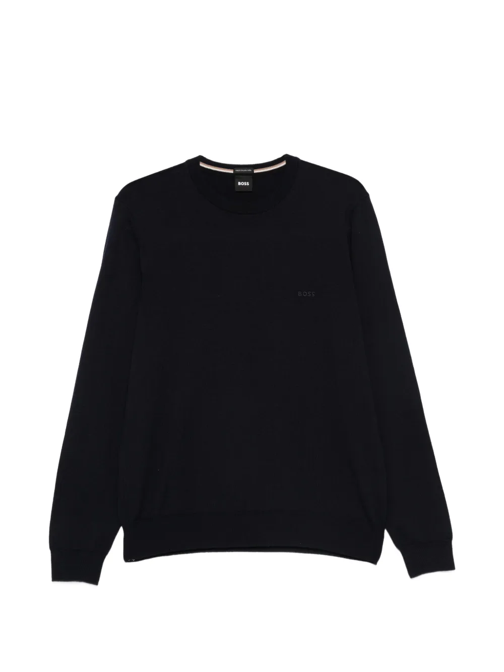 BOSS crew-neck knitted sweater – Blue BOSS crew-neck knitted sweater – Blue