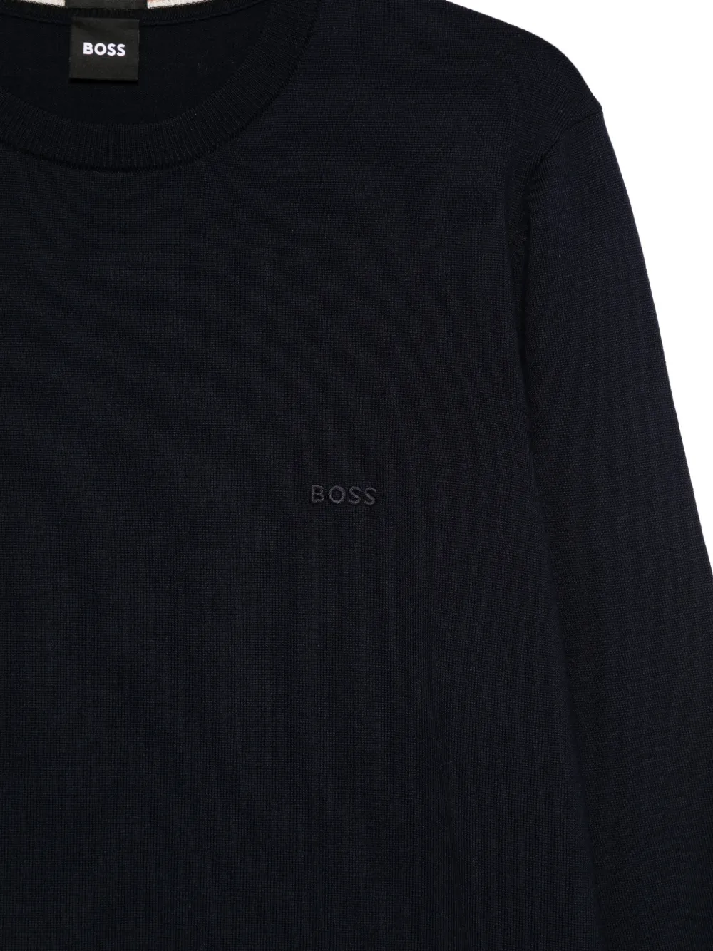  Boss Crew-neck Knitted Sweater - Blue 