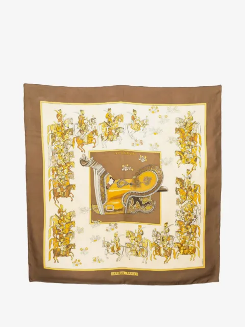 Hermès Pre-Owned 1980s horse-print scarf
