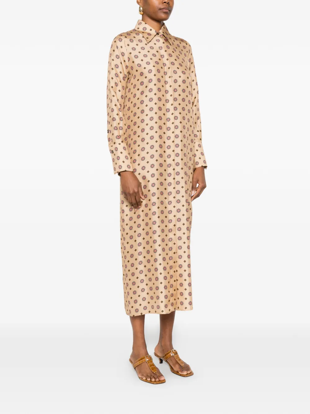 Alberto Biani Printed Dress - Neutrals 