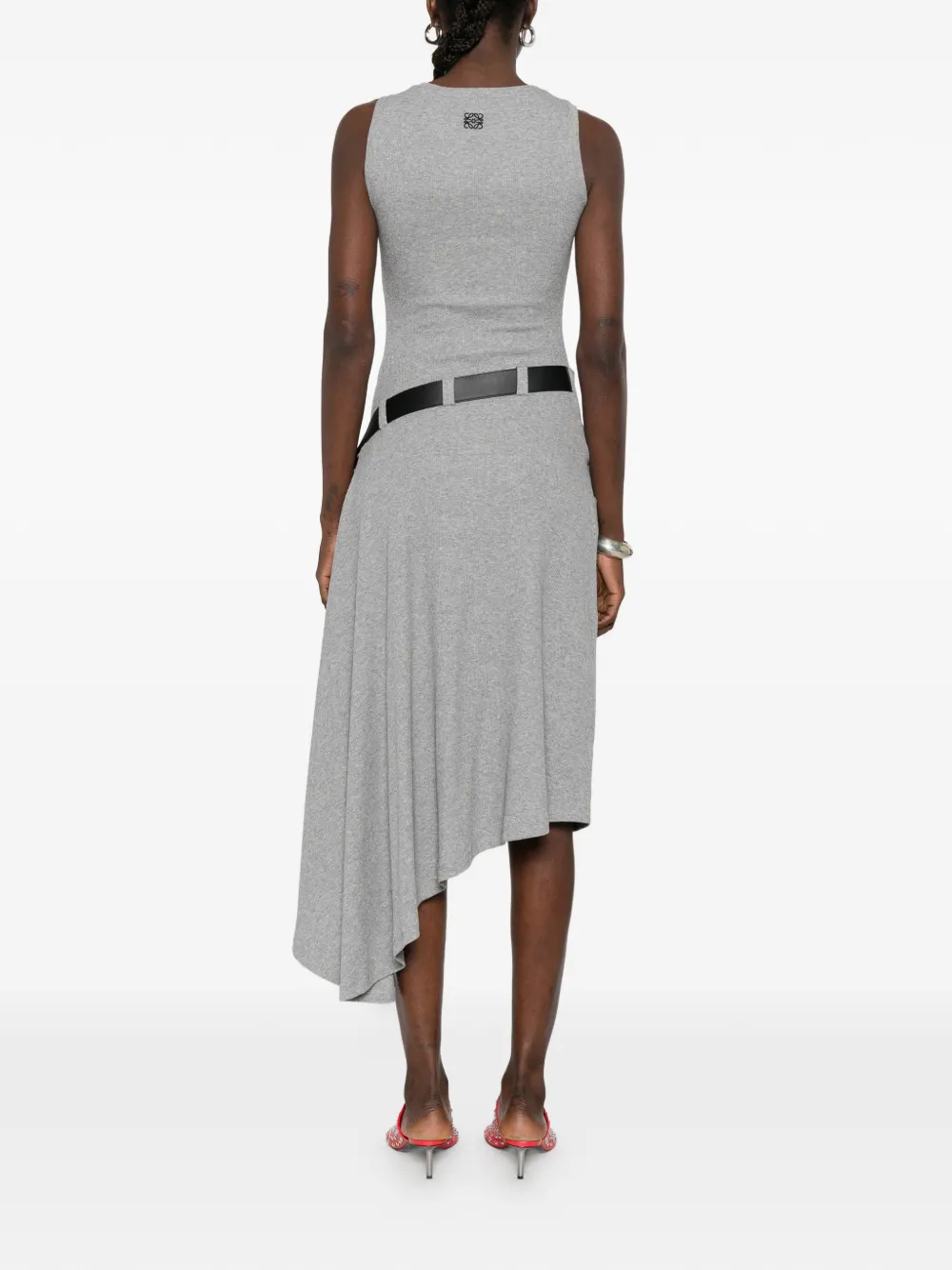 LOEWE Midi-jurk met gestrikt detail Grijs