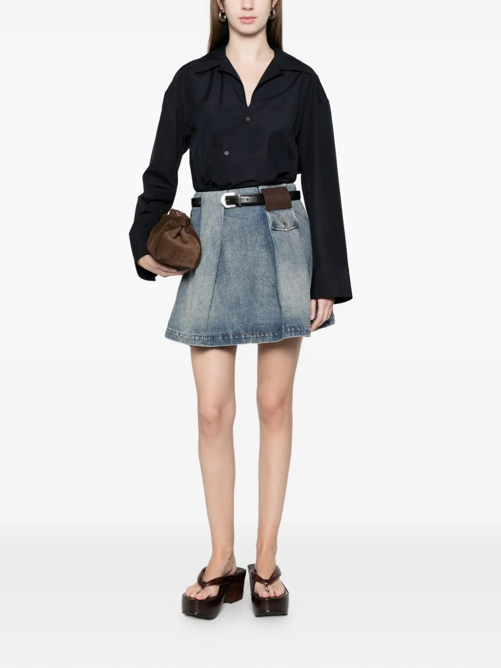  Loewe Asymmetric-button Shirt - Blue 