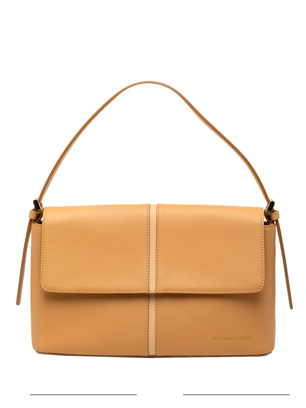 Burberry Pre-Owned Borsa a spalla in pelle con battente 2000-2017 - Marrone