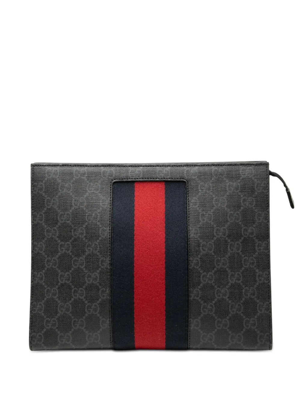 Gucci Pre-Owned 2000-2015 GG Supreme Web clutch bag - Nero