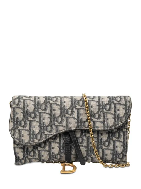 Christian Dior Pre-Owned 2020 Oblique Canvas Saddle Wallet On Chain crossbody bag