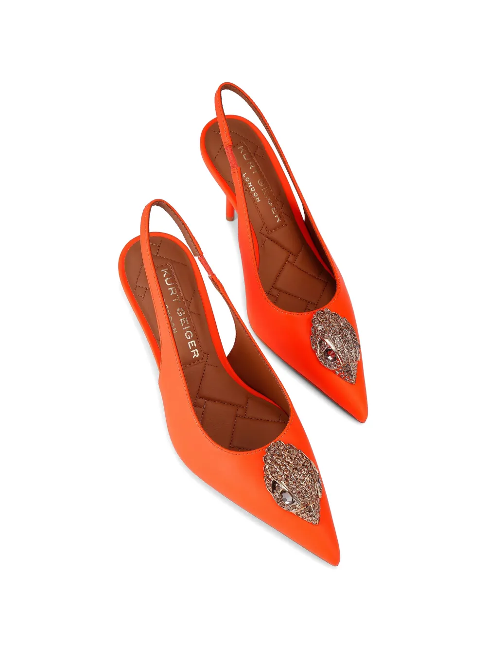 Kurt Geiger London Grote Eagle slingback pumps verfraaid met kristallen Oranje