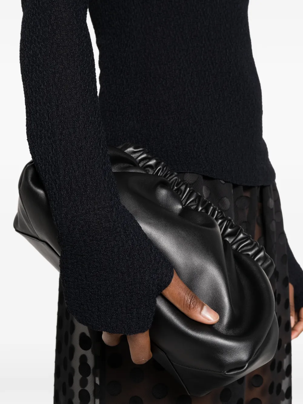 Issey Miyake Top met ronde hals Zwart