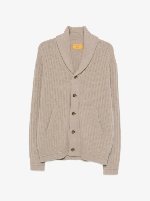 Guest In Residence shawl-collar ribbed cardigan