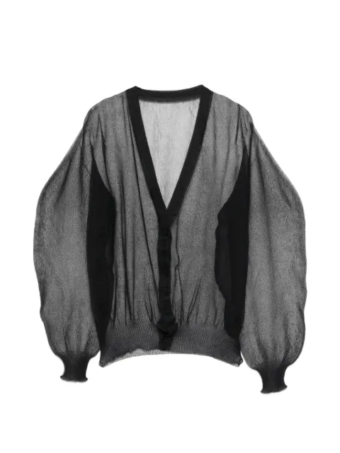 Issey Miyake cárdigan con cuello en V